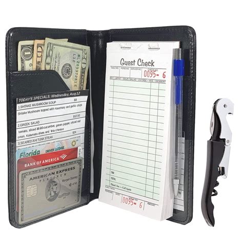 waitress wallet organizer for money.